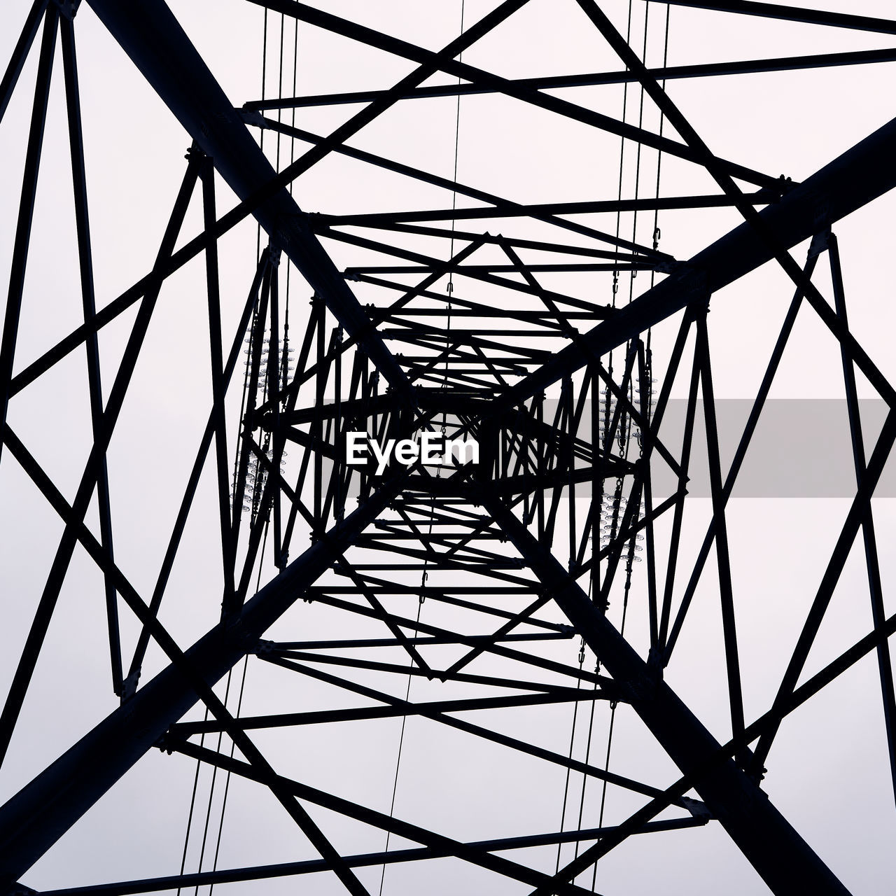 Electric pole, from below.