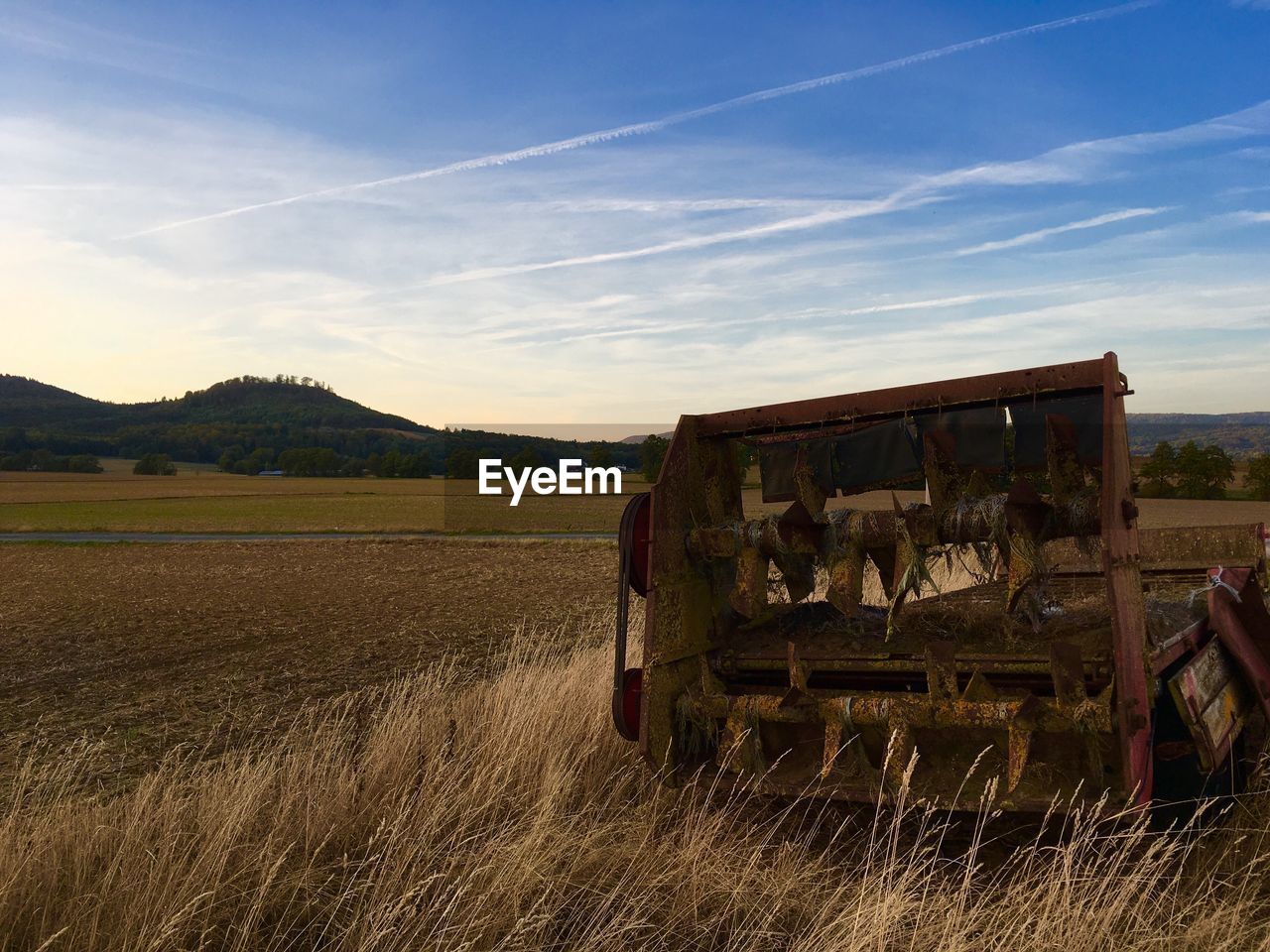 AGRICULTURAL FIELD AGAINST SKY