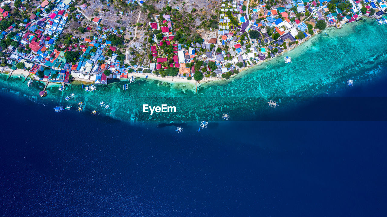 Aerial view of coastline