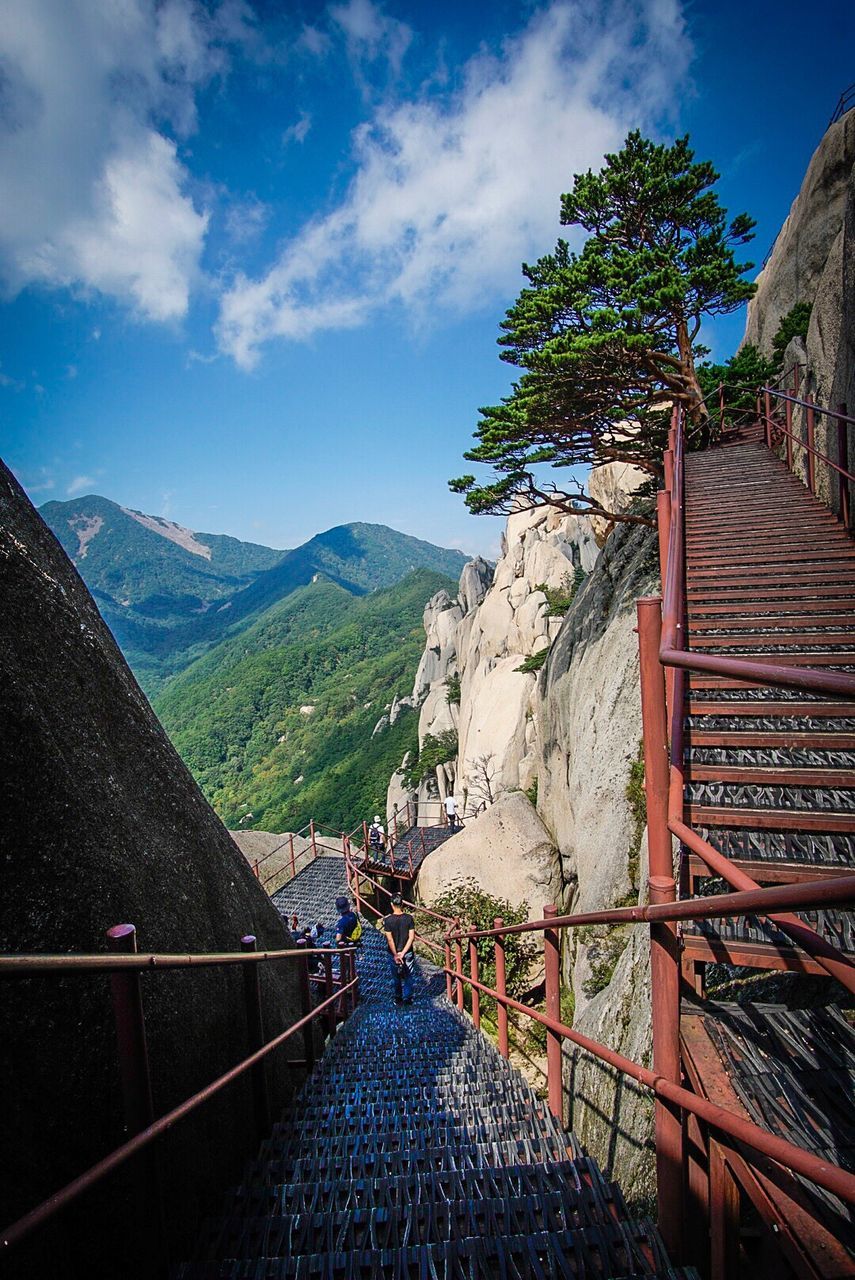 View of steps leading towards mountain