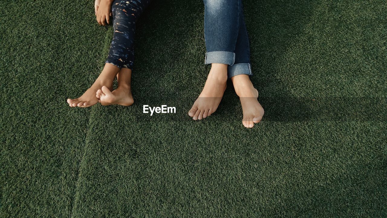 Enjoy the sunset over synthetic grass