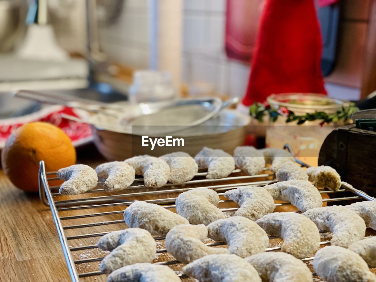 Close-up of cookies on table