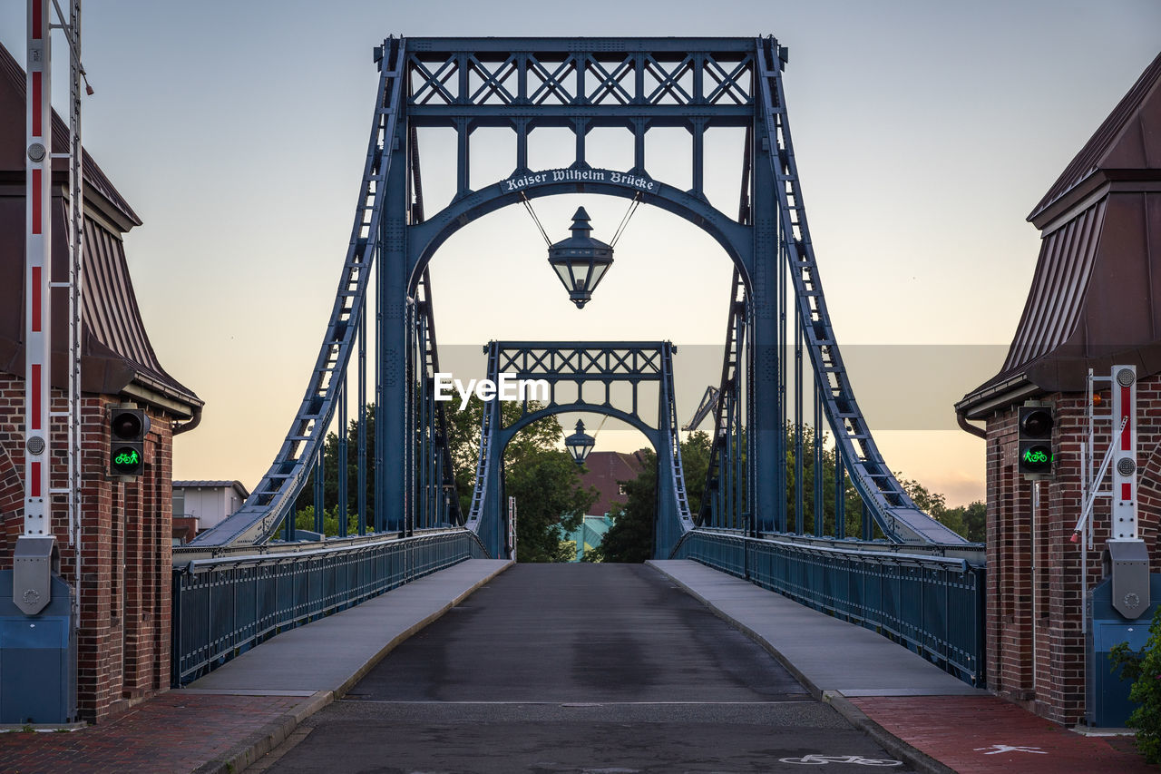 View of bridge with city in background