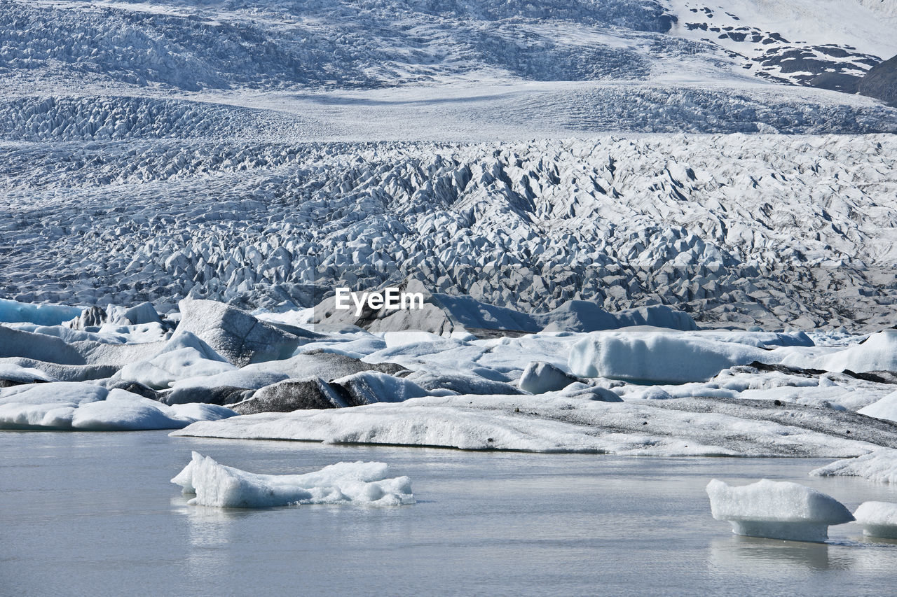 Scenic view of vatnajokull glacier