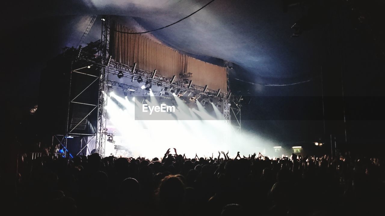 Rear view of audience at concert