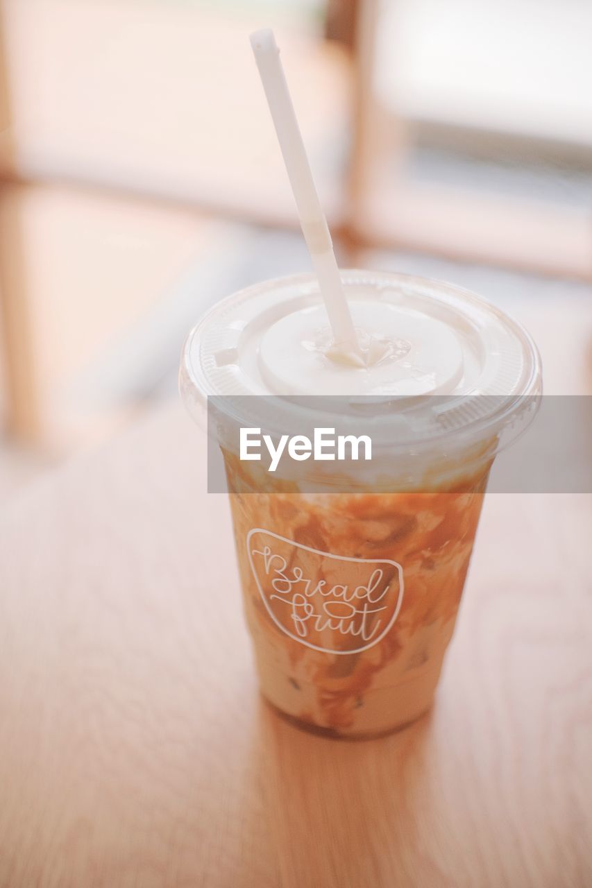 CLOSE-UP OF COFFEE SERVED ON TABLE