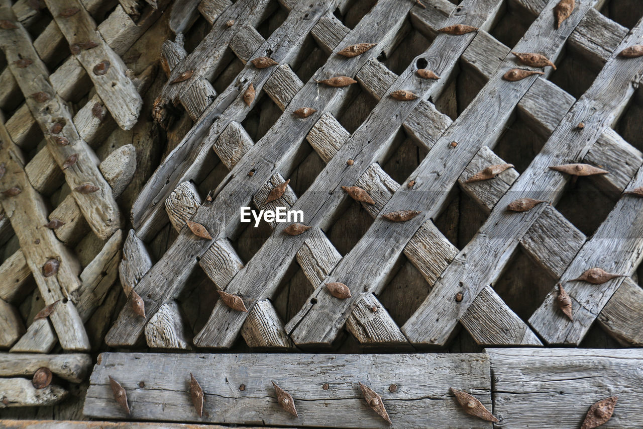 Full frame shot of wooden gate