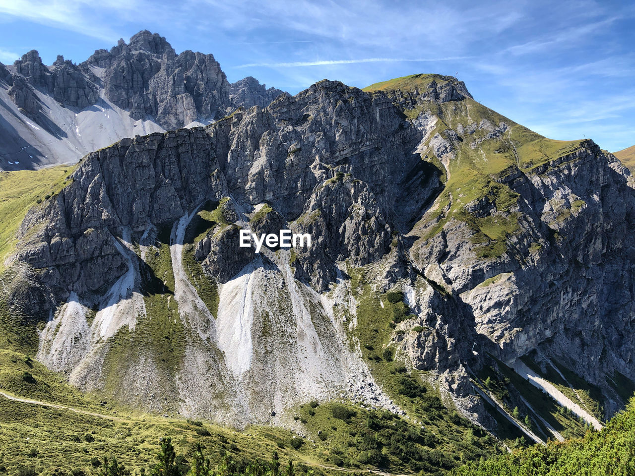 Low angle view of rock formation against clear sky