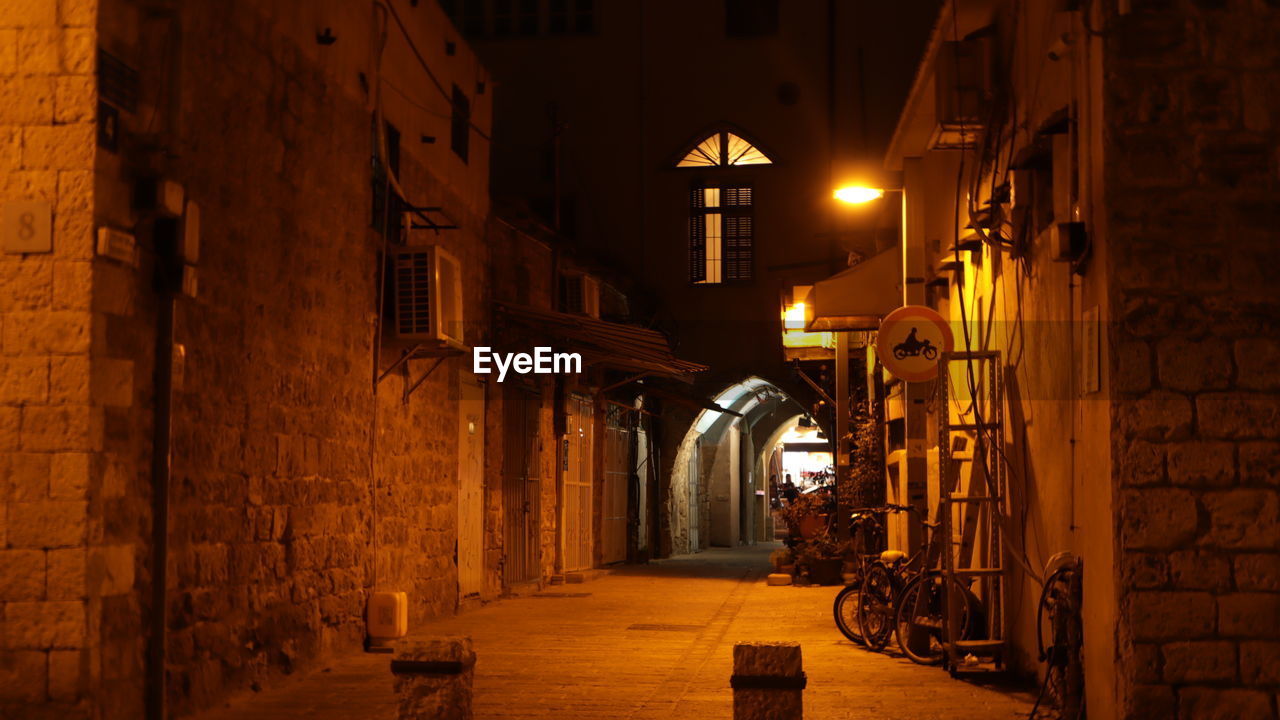 A photo taken in the city of jaffa in israel an hour after sunset
