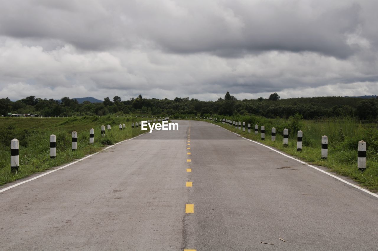 EMPTY ROAD ALONG LANDSCAPE