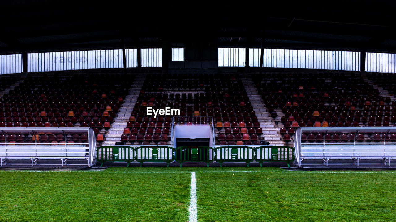 Low angle view of soccer field