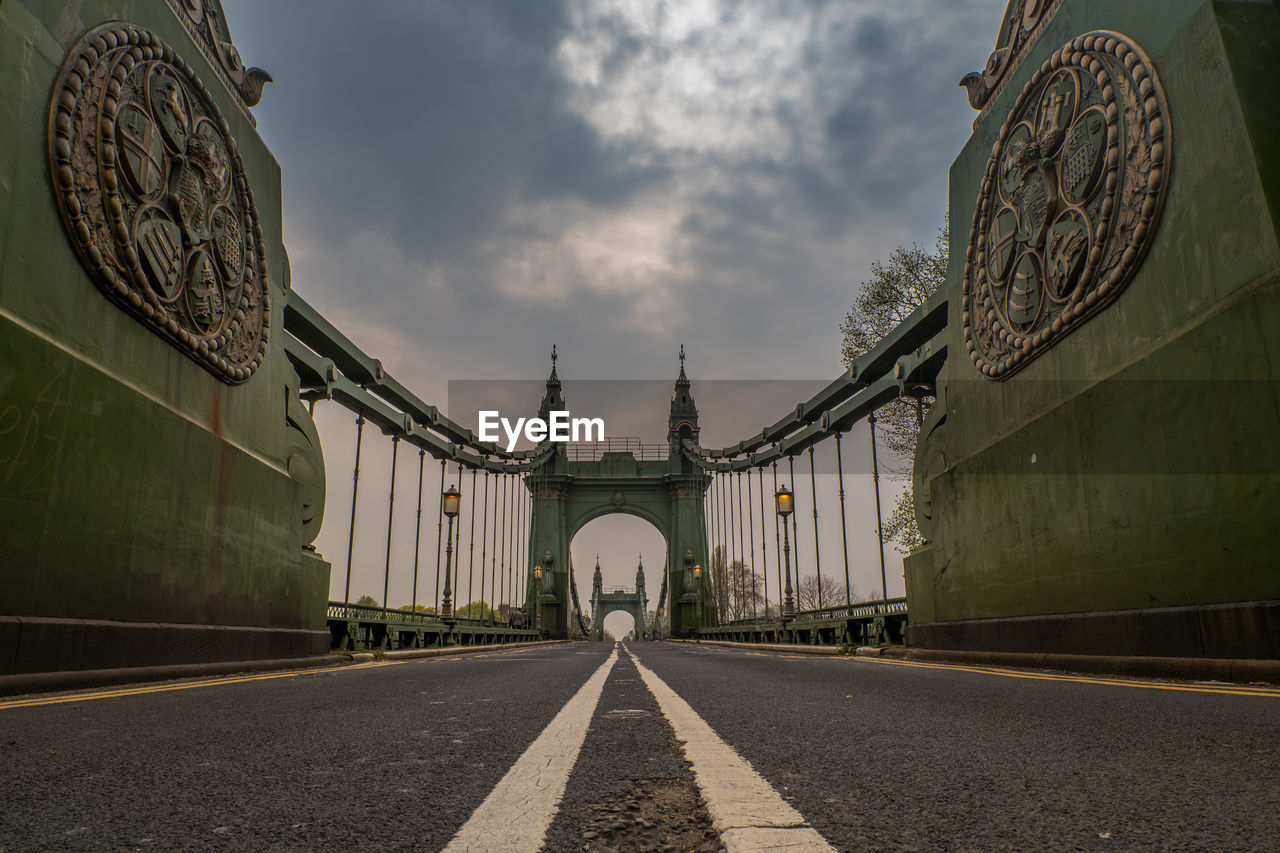 EMPTY ROAD AGAINST SKY IN CITY