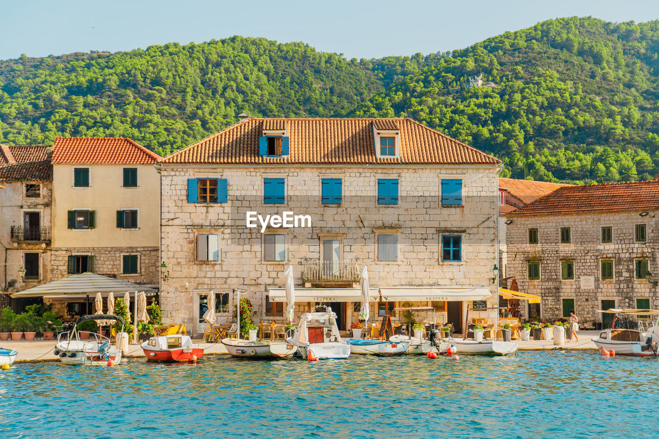 Stari grad old town in croatia in summer with historic buildings.