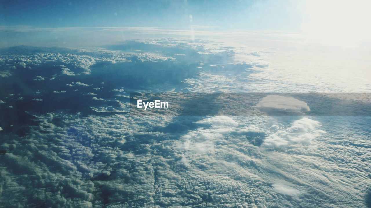 Aerial view of clouds in sky