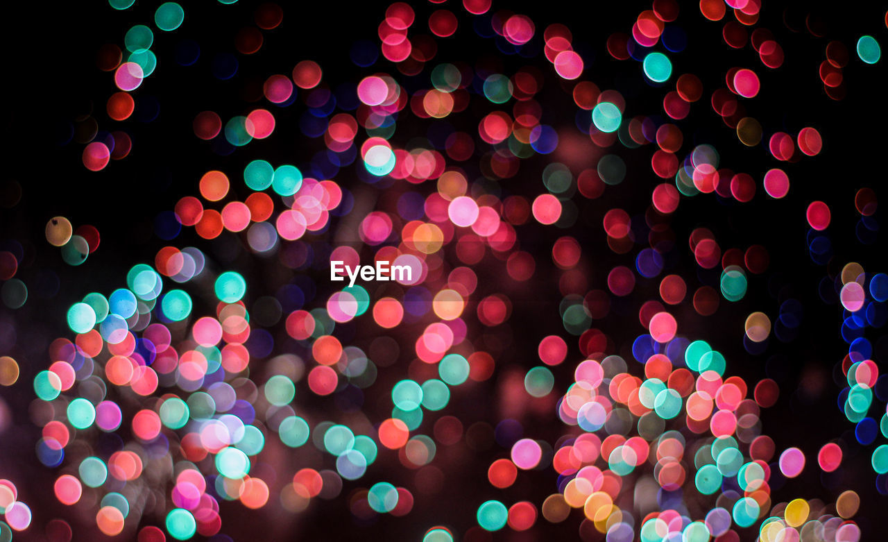 Defocused image of lights