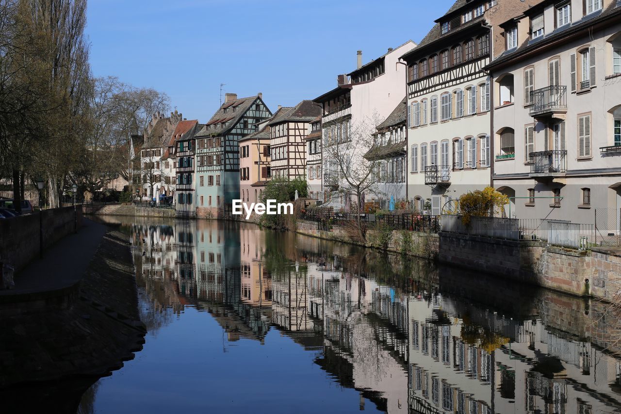 Reflection of buildings in canal