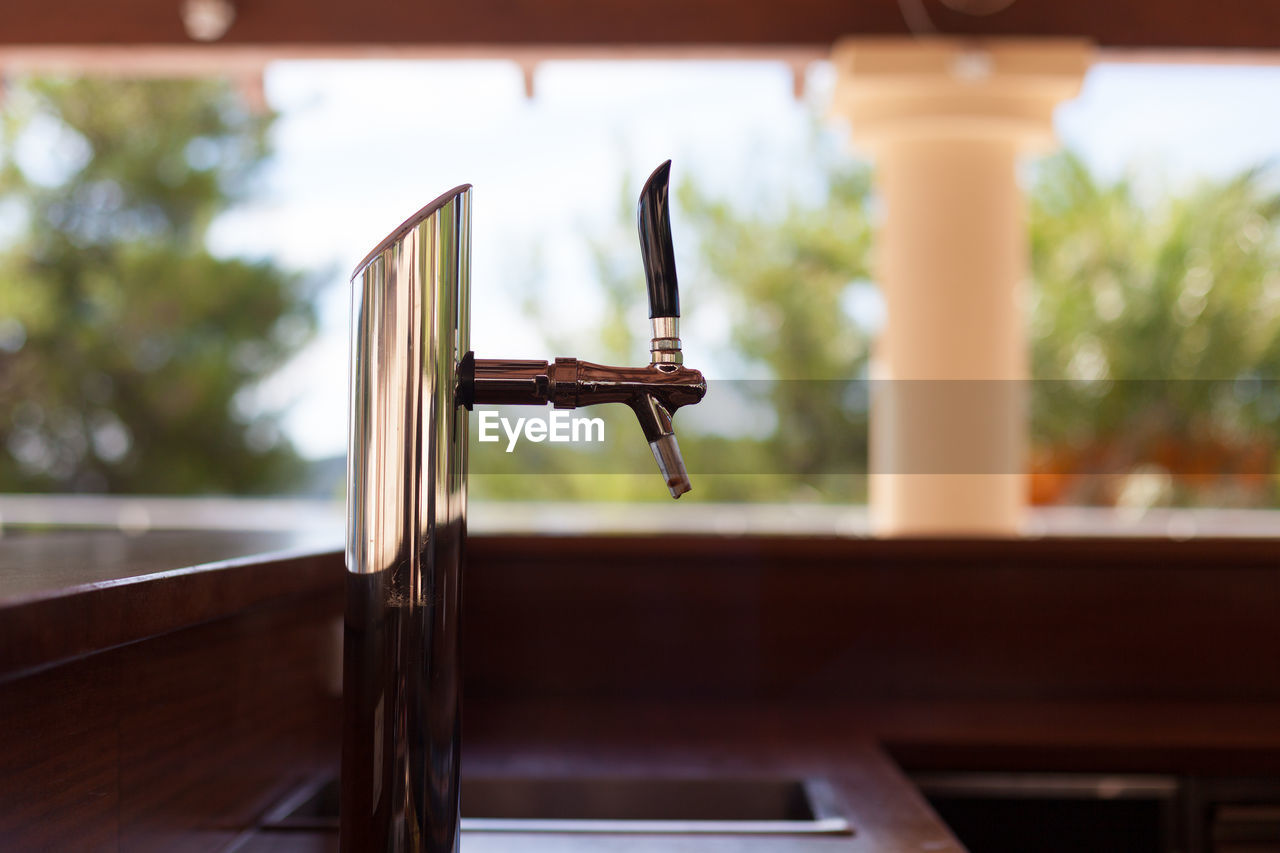 Close up of tap on sink