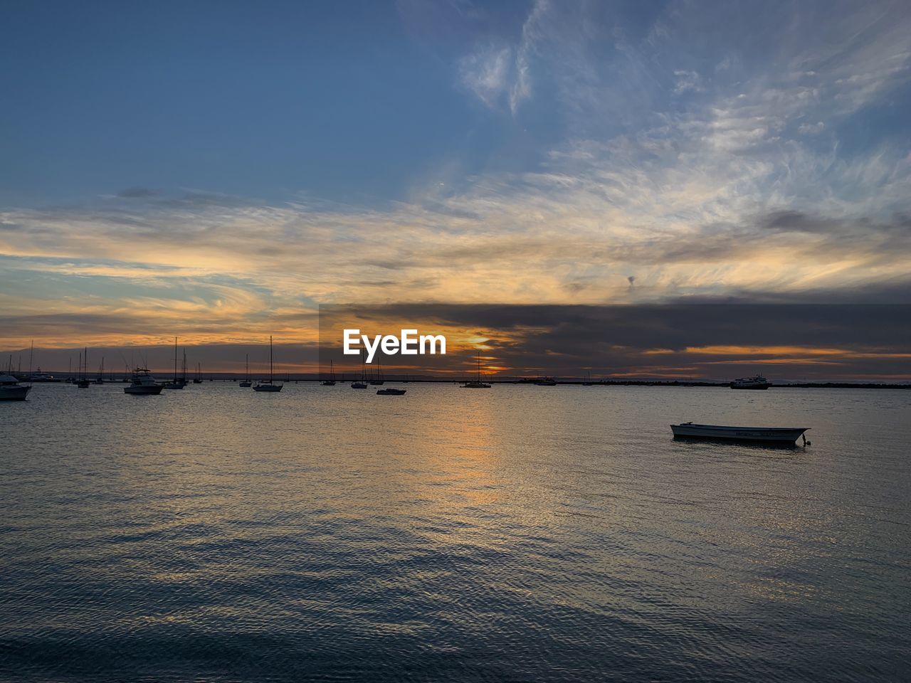 SCENIC VIEW OF SEA DURING SUNSET