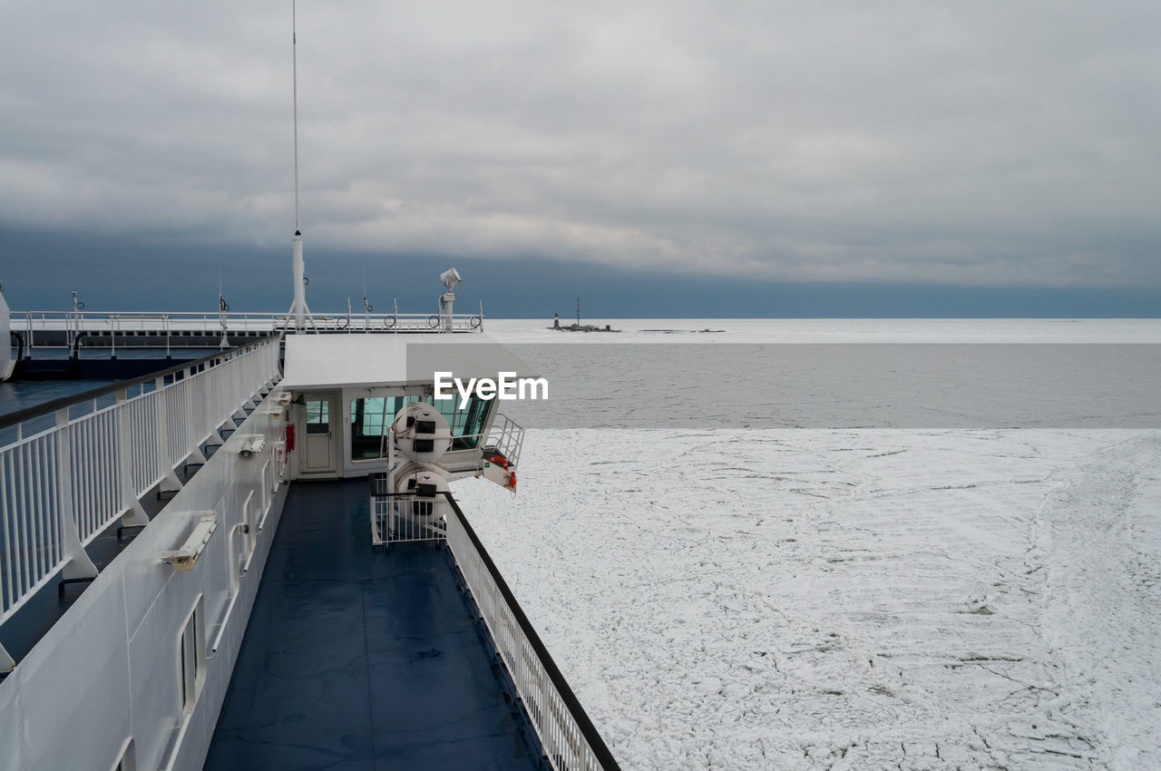 PIER AT SEA AGAINST SKY