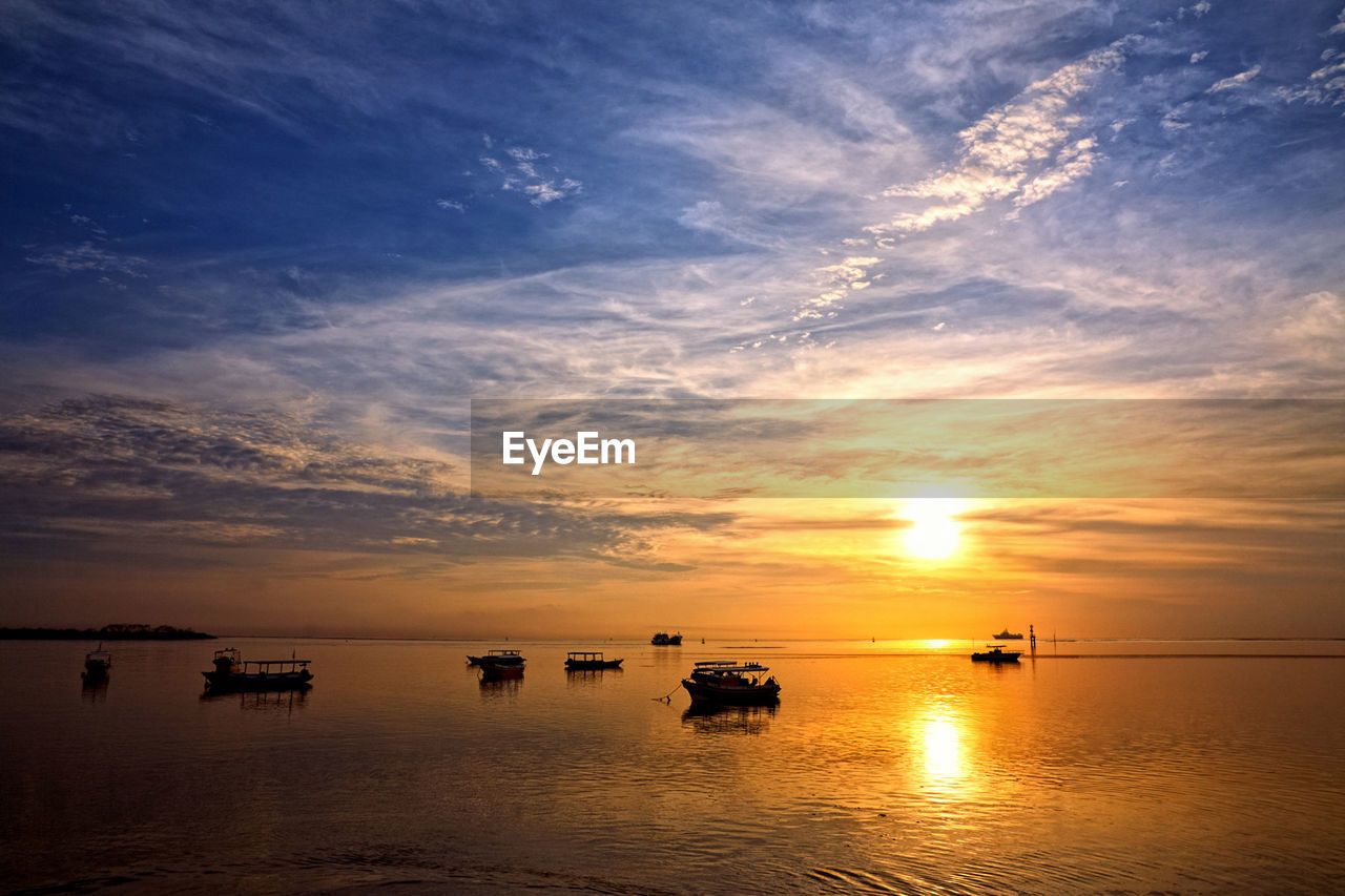 SCENIC VIEW OF SEA DURING SUNSET