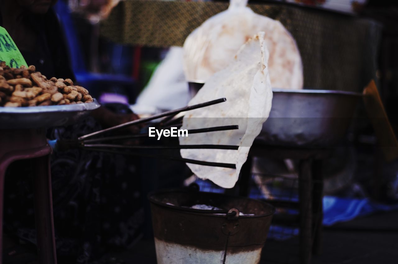 Close-up of food for sale in market