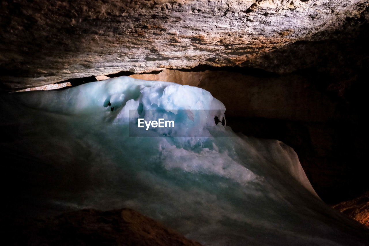 Rock formations in cave