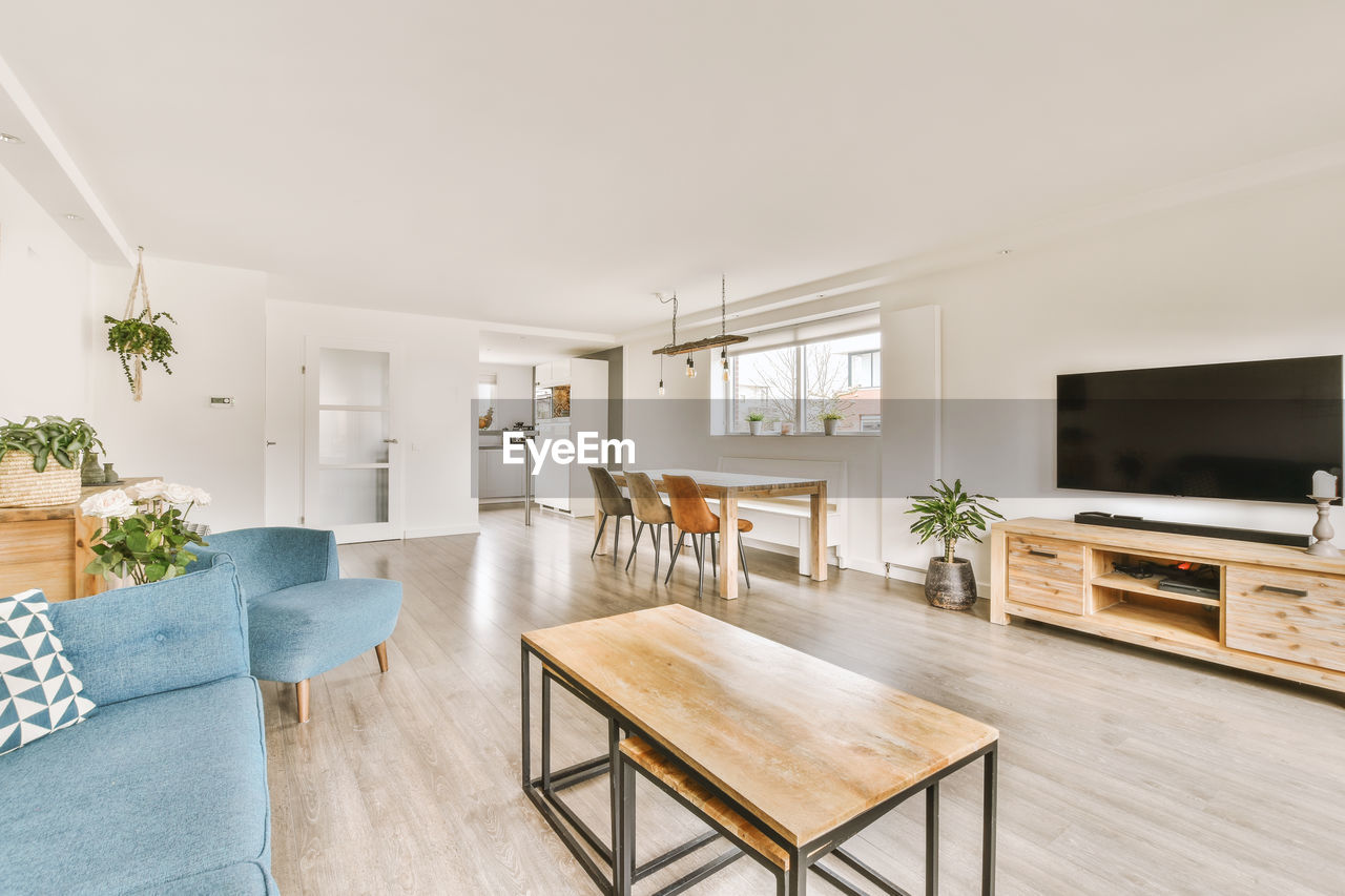 empty chairs and table at home