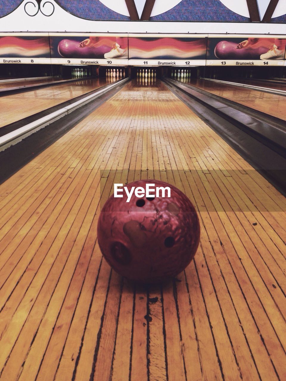 Ball on bowling alley