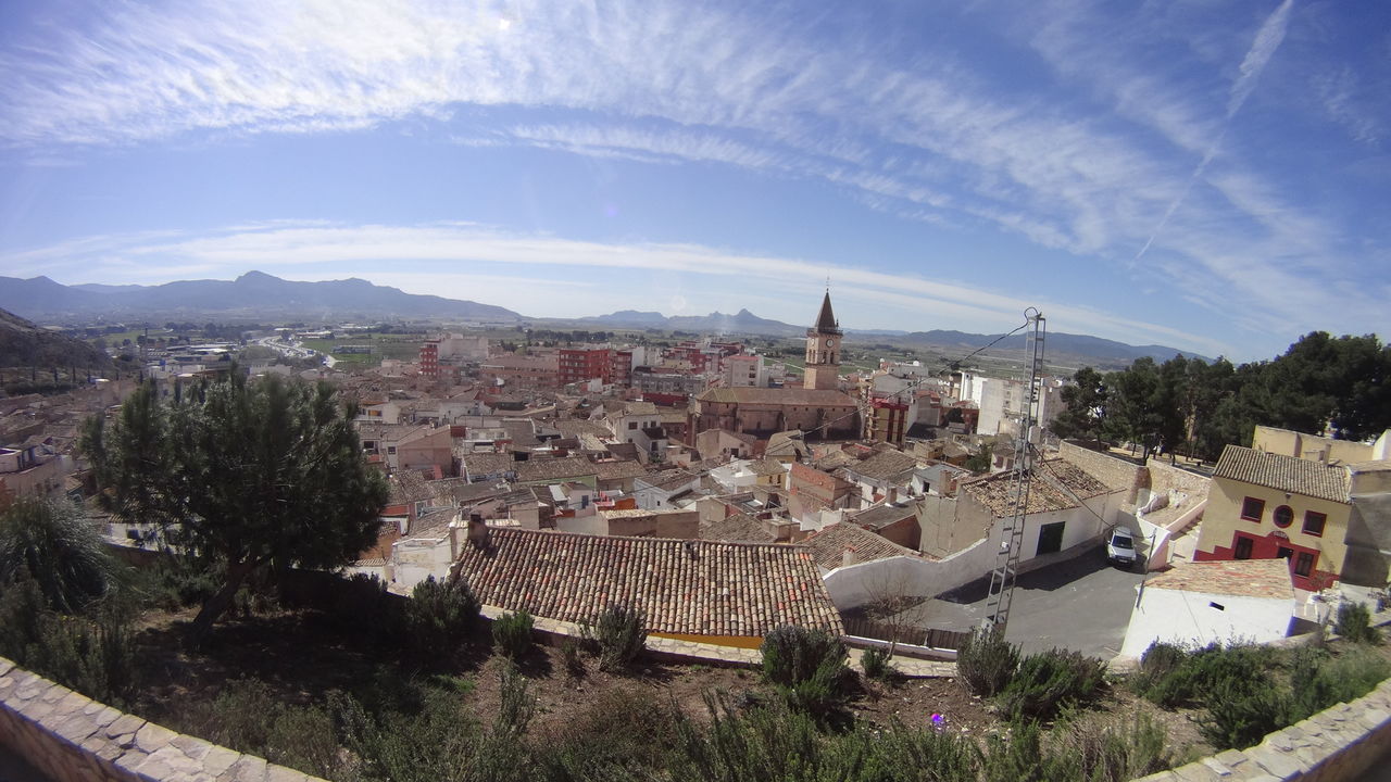 HIGH ANGLE VIEW OF CITYSCAPE