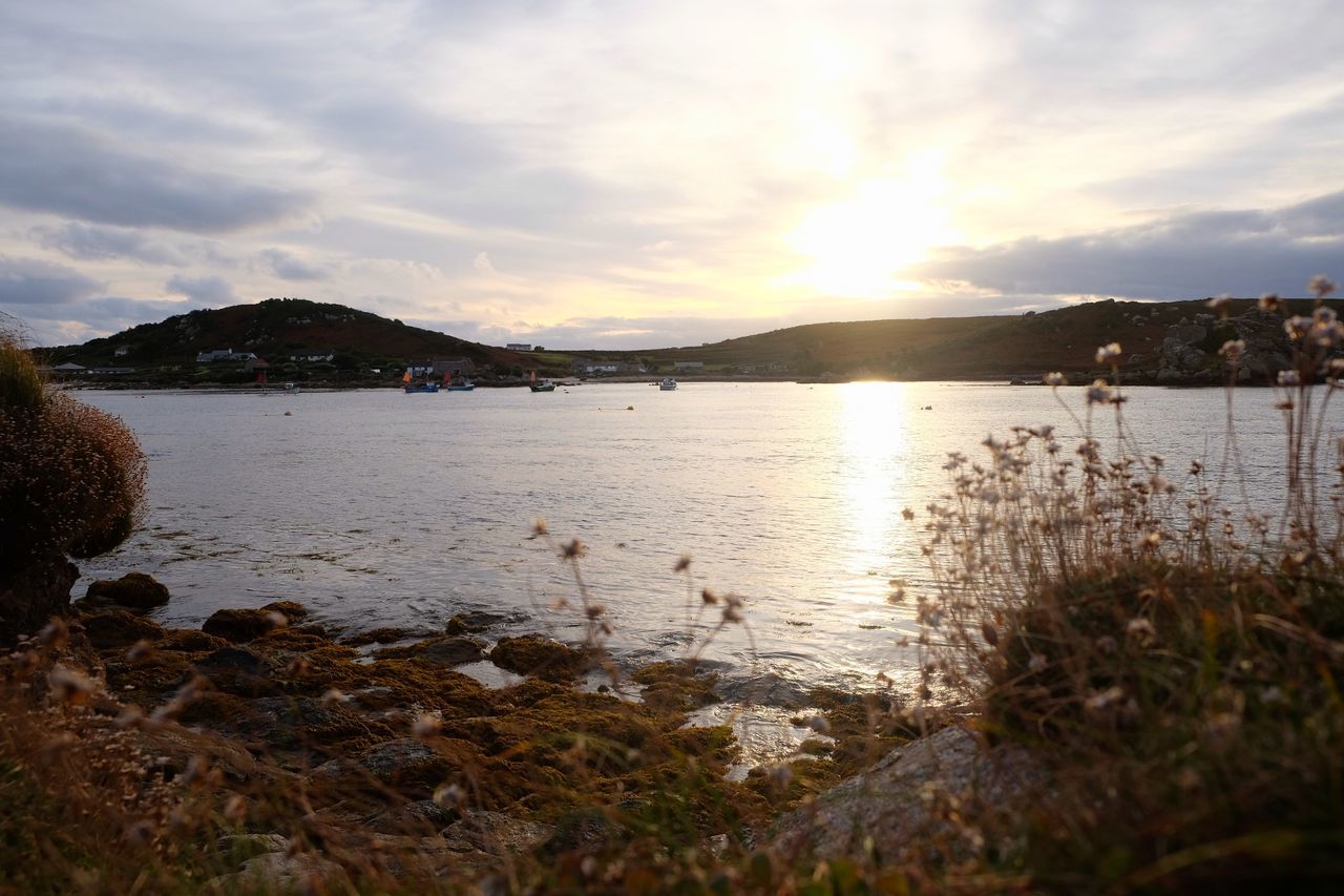 SCENIC VIEW OF SEA DURING SUNSET