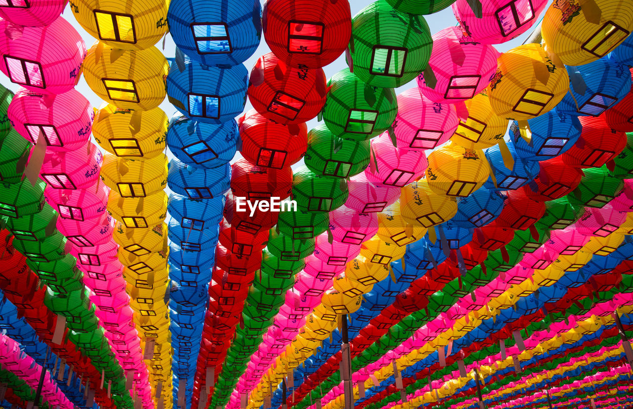 multi colored, large group of objects, tradition, toy, full frame, backgrounds, no people, celebration, pattern, abundance, variation, decoration, hanging, event, traditional festival