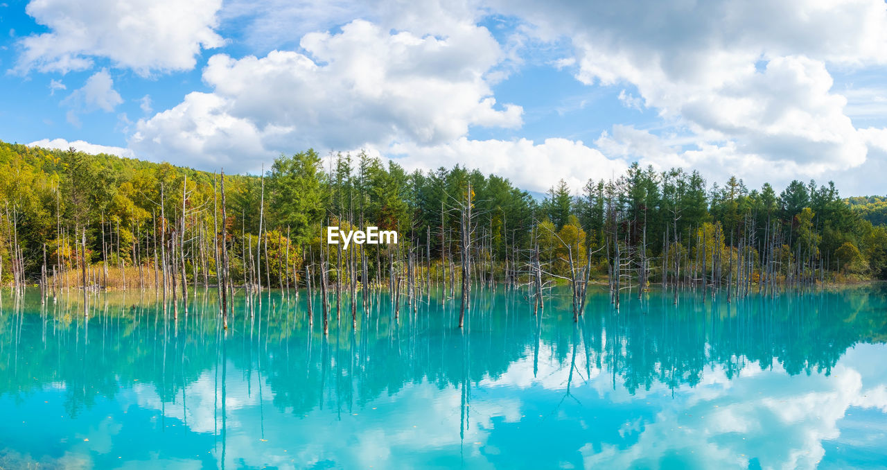 PANORAMIC VIEW OF SWIMMING POOL AGAINST SKY