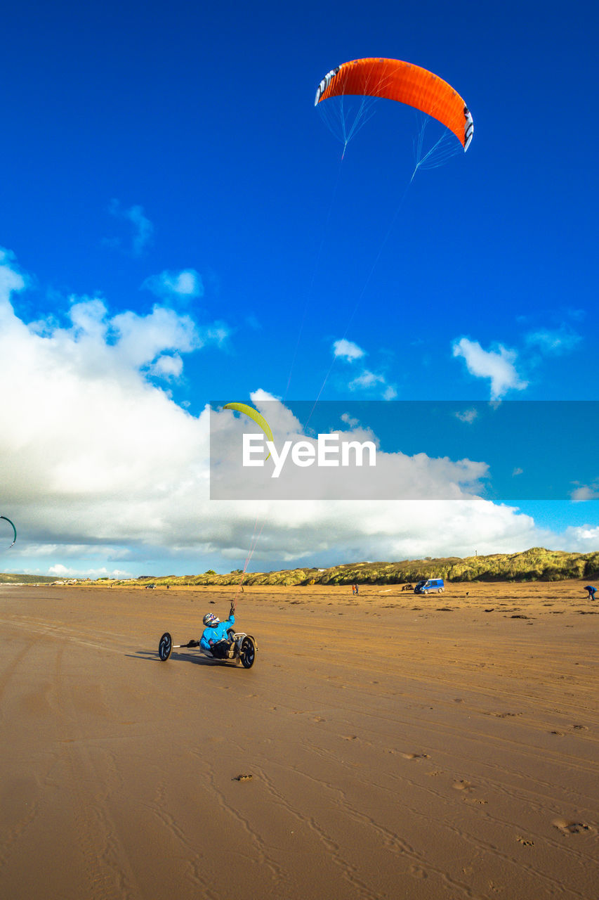 Kite buggy on beach
