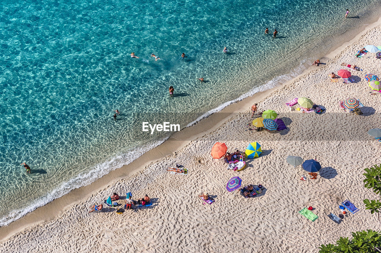 high angle view of beach