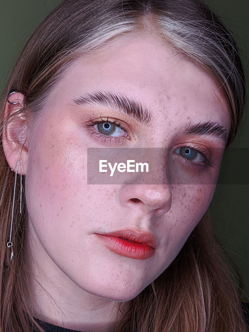 Close-up portrait of young woman