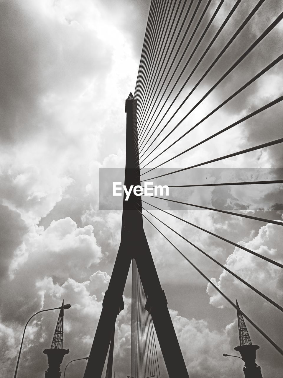 Low angle view of bridge against sky