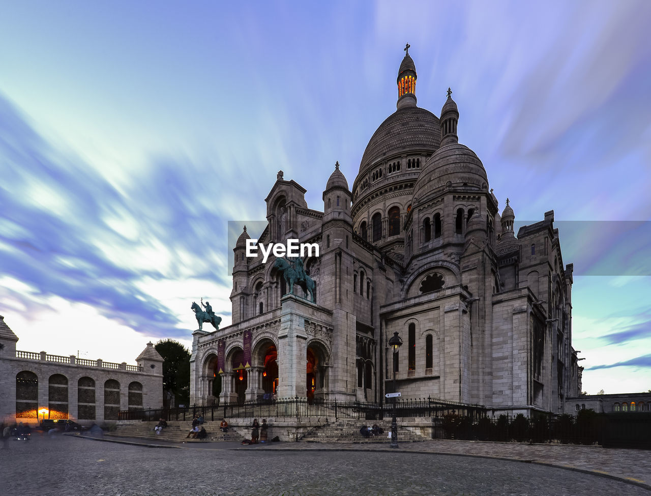 Low angle view of church, basilica of sacre-coeur