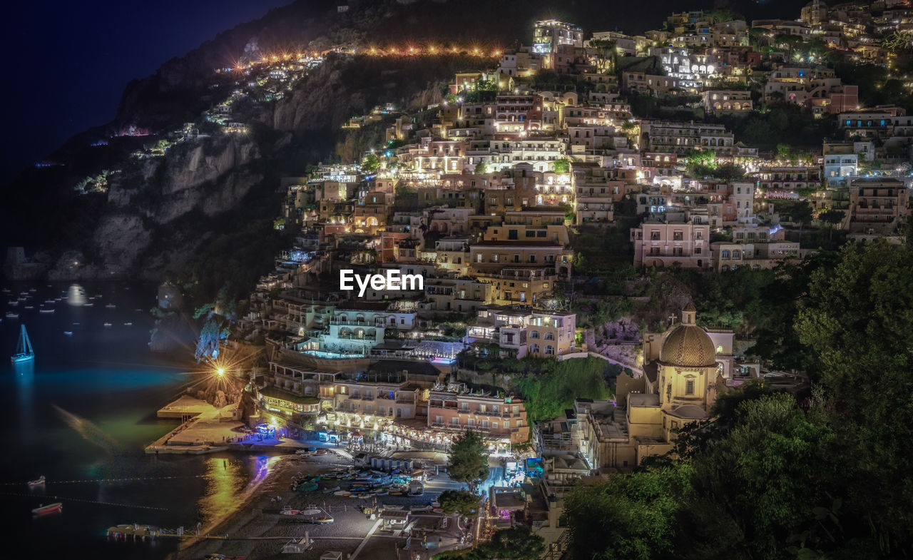 Positano at night