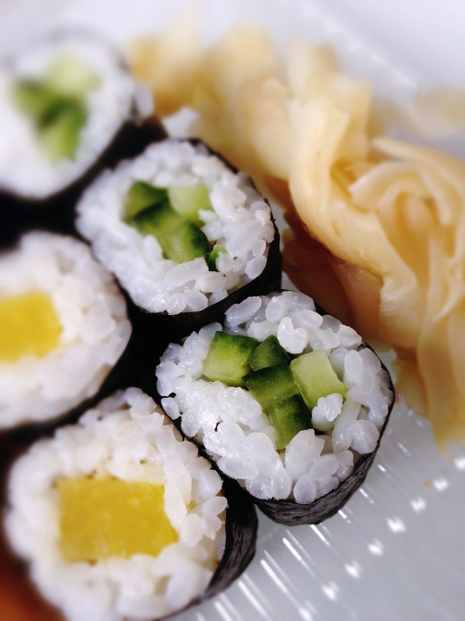 Close-up of stuffed sushi