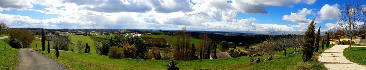 PANORAMIC VIEW OF ROAD AGAINST SKY