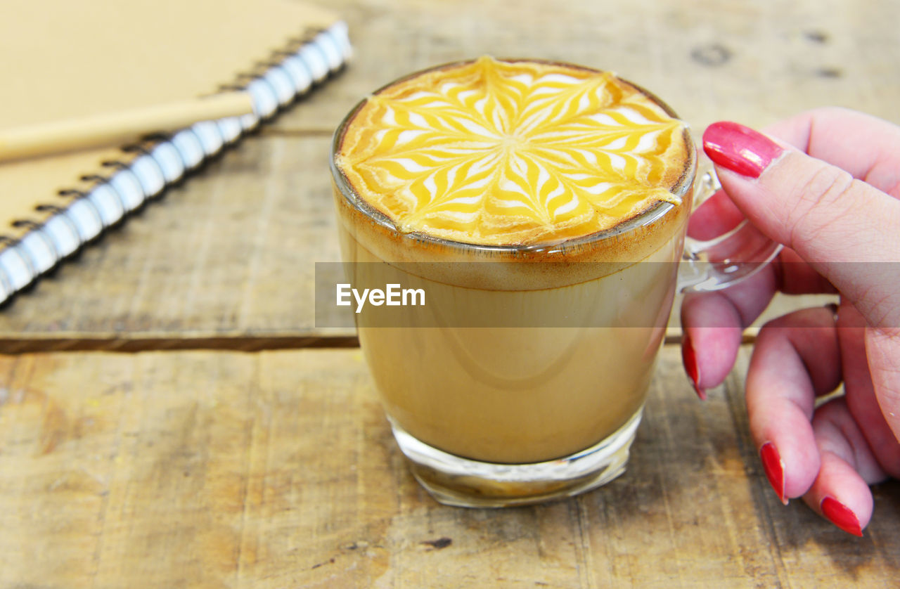 Close-up of coffee on table