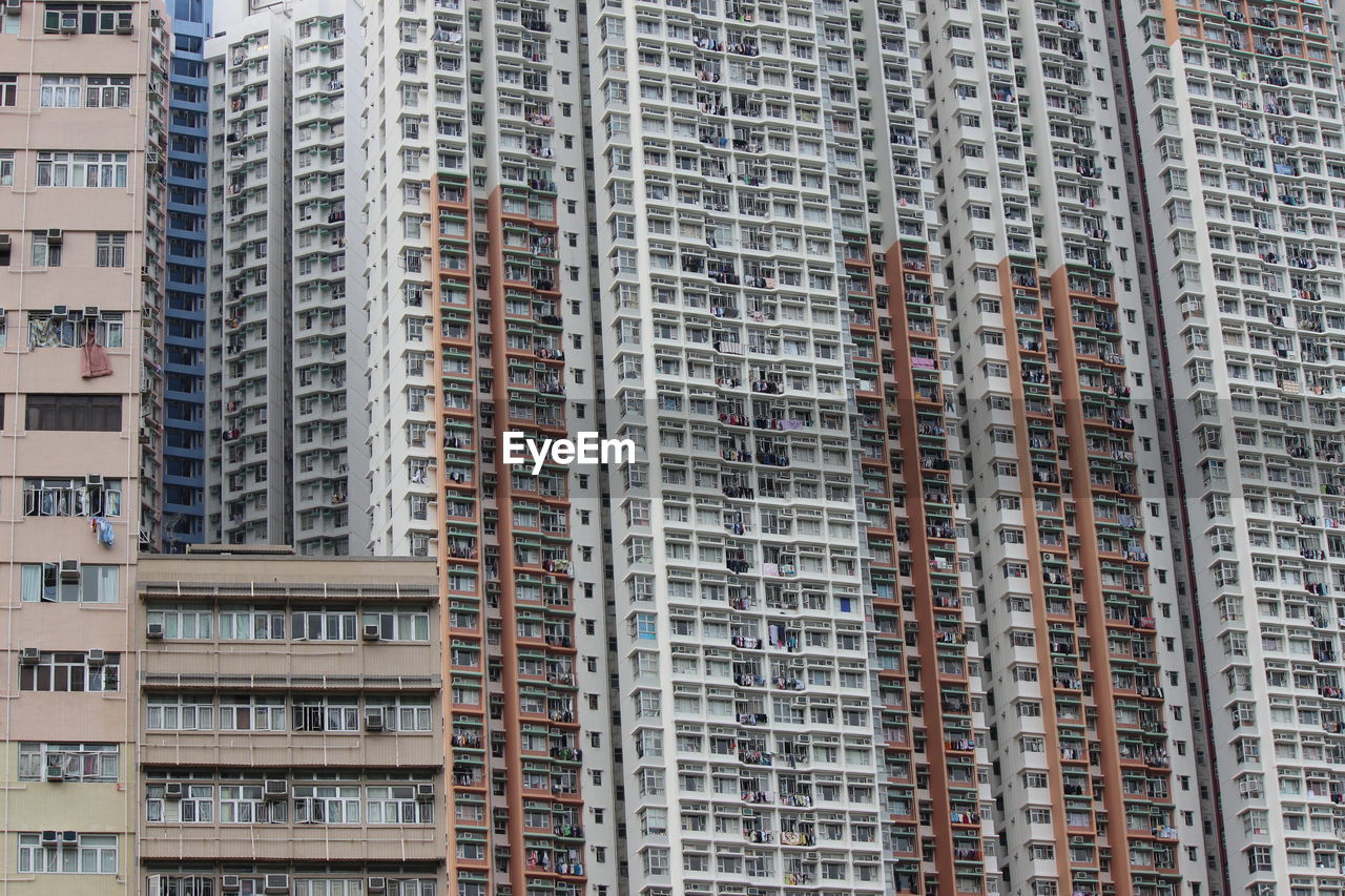 Full frame shot of apartment buildings