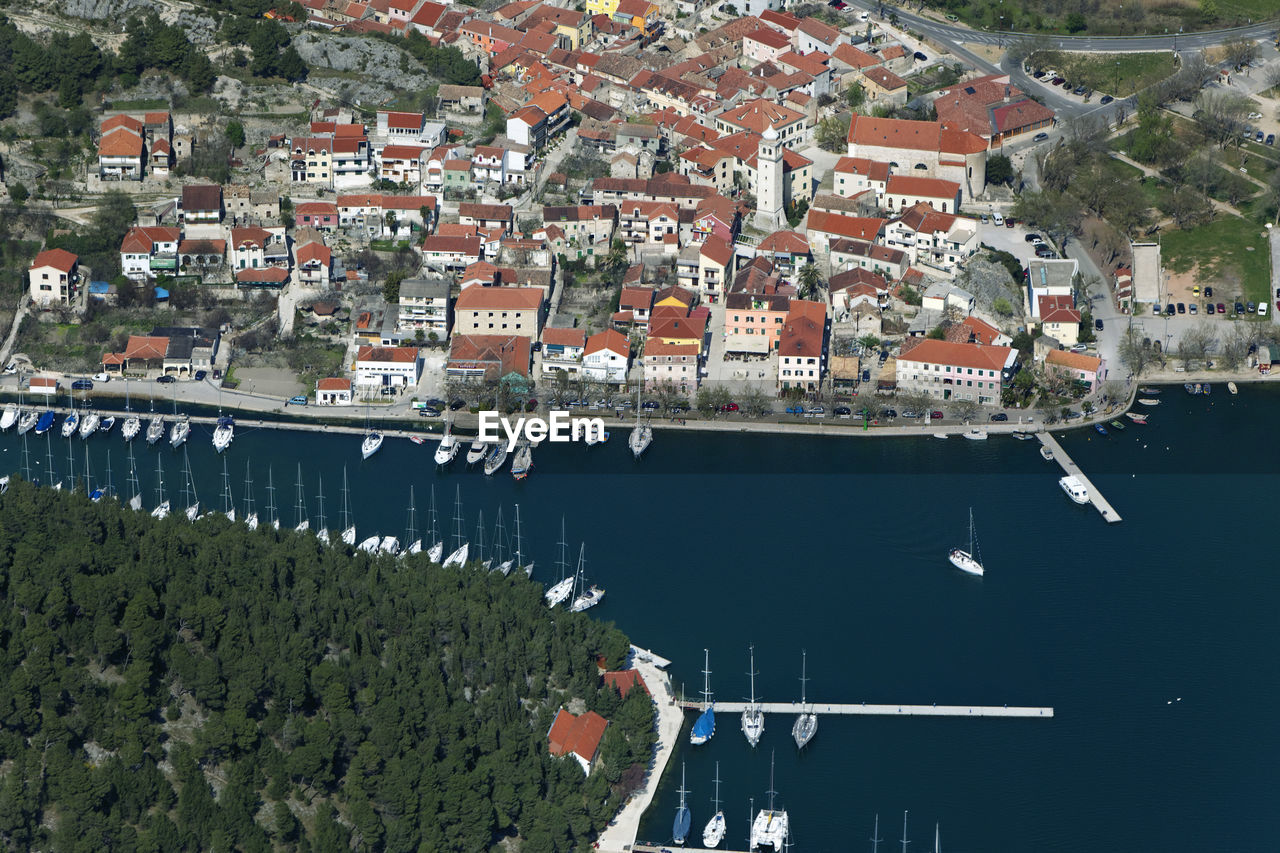 Skradin town on the krka river