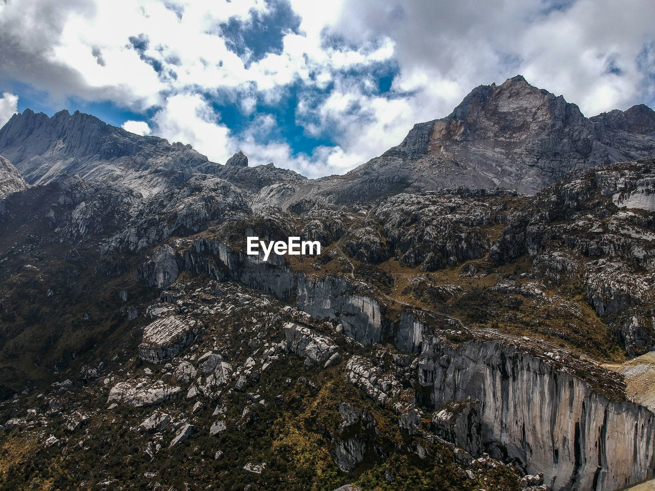 SCENIC VIEW OF ROCKS AGAINST SKY