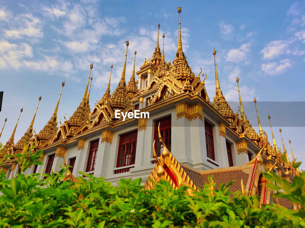 Beautiful scenic view of the ratchanaddaram temple in bangkok, thailand.