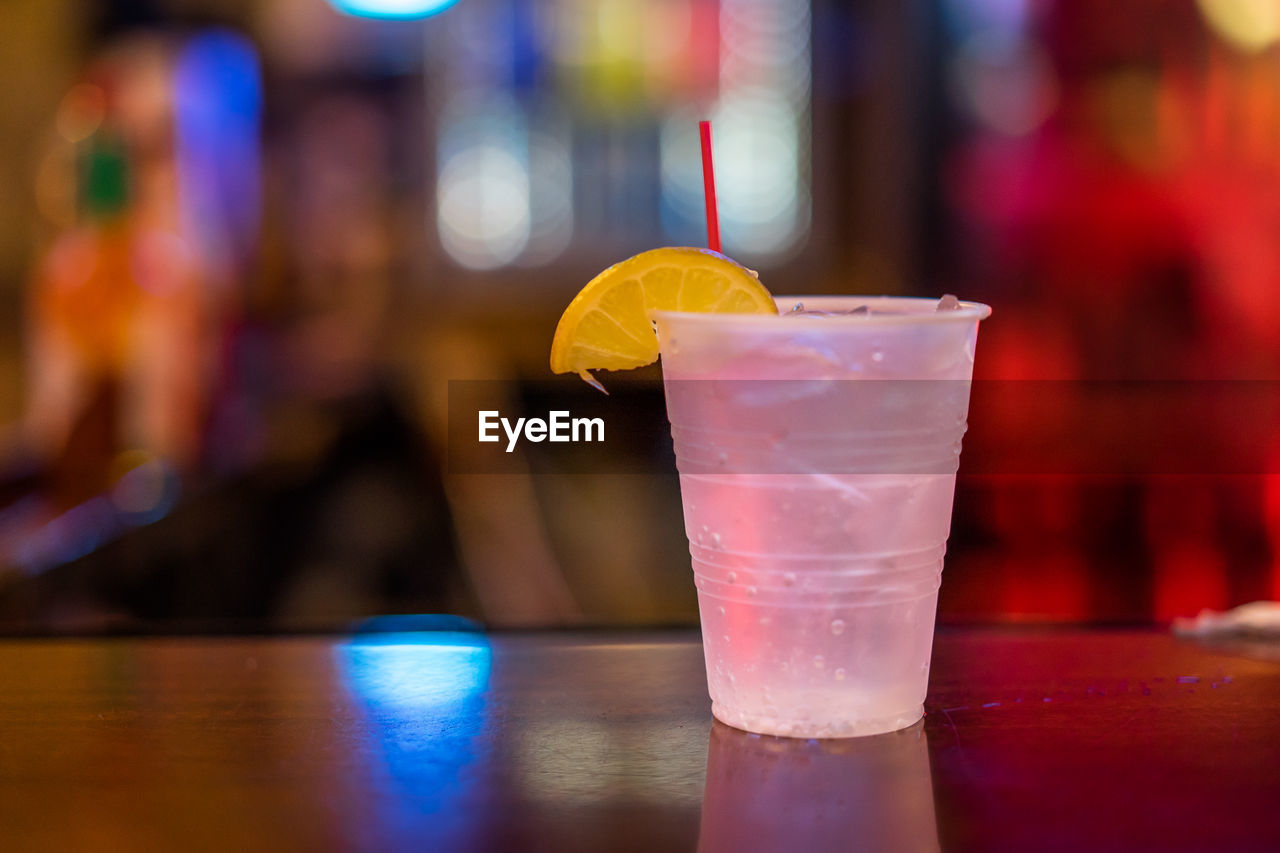 Close-up of drink on table