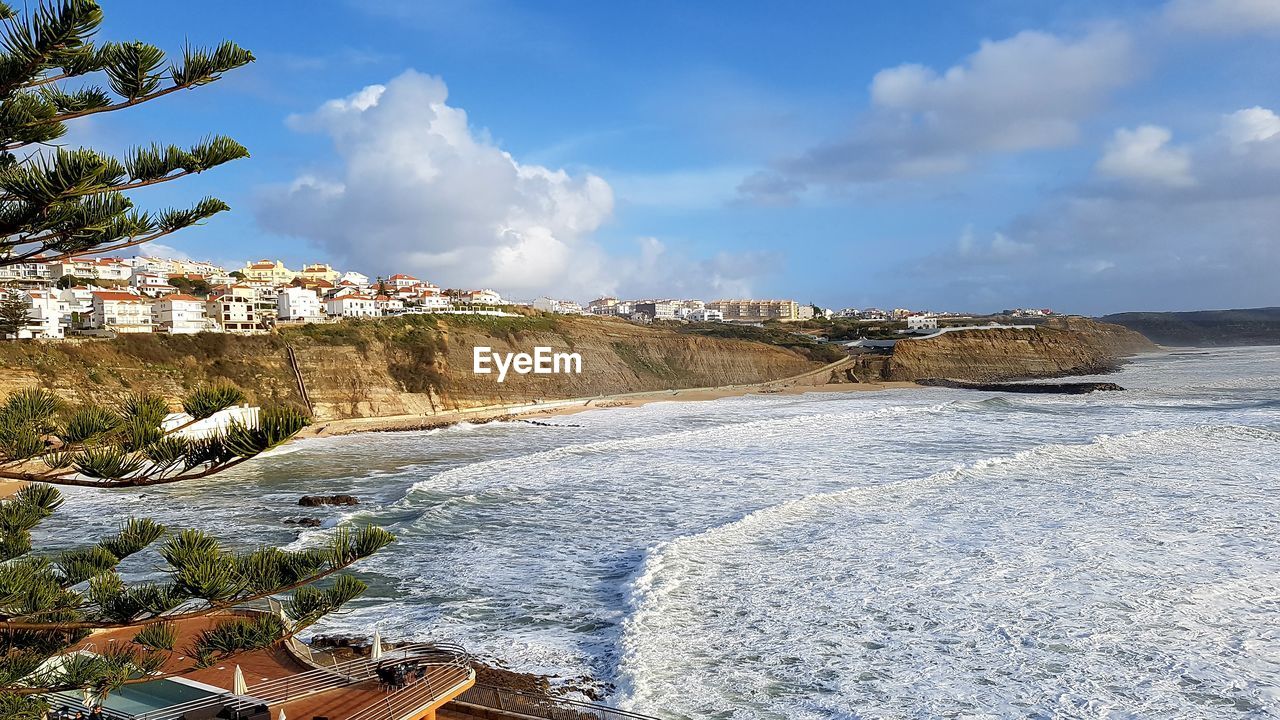 Panoramic view of sea against sky