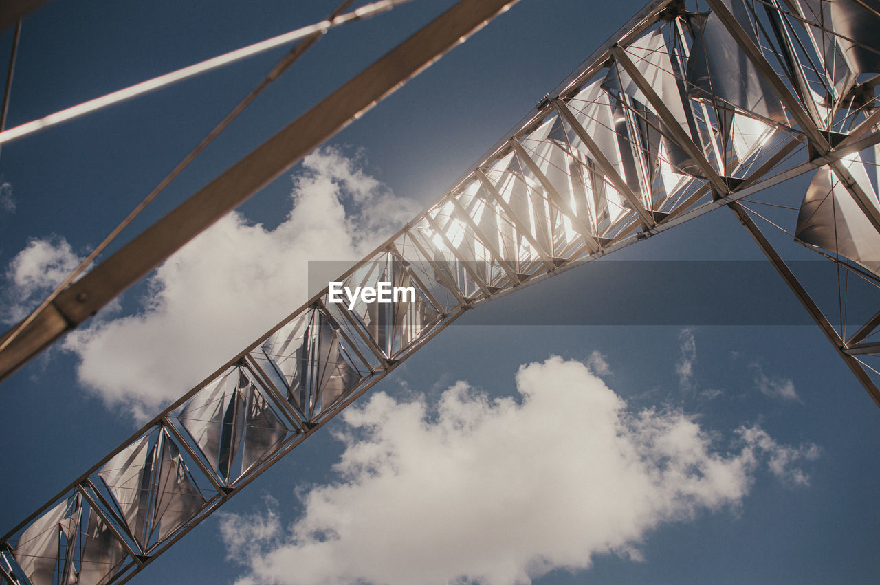 Low angle view of bridge against sky