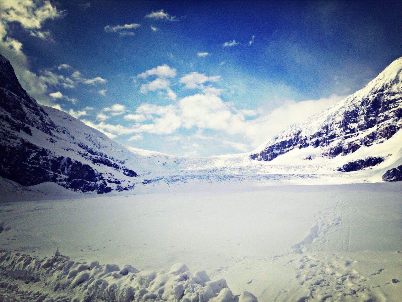 View of on snow covered landscape