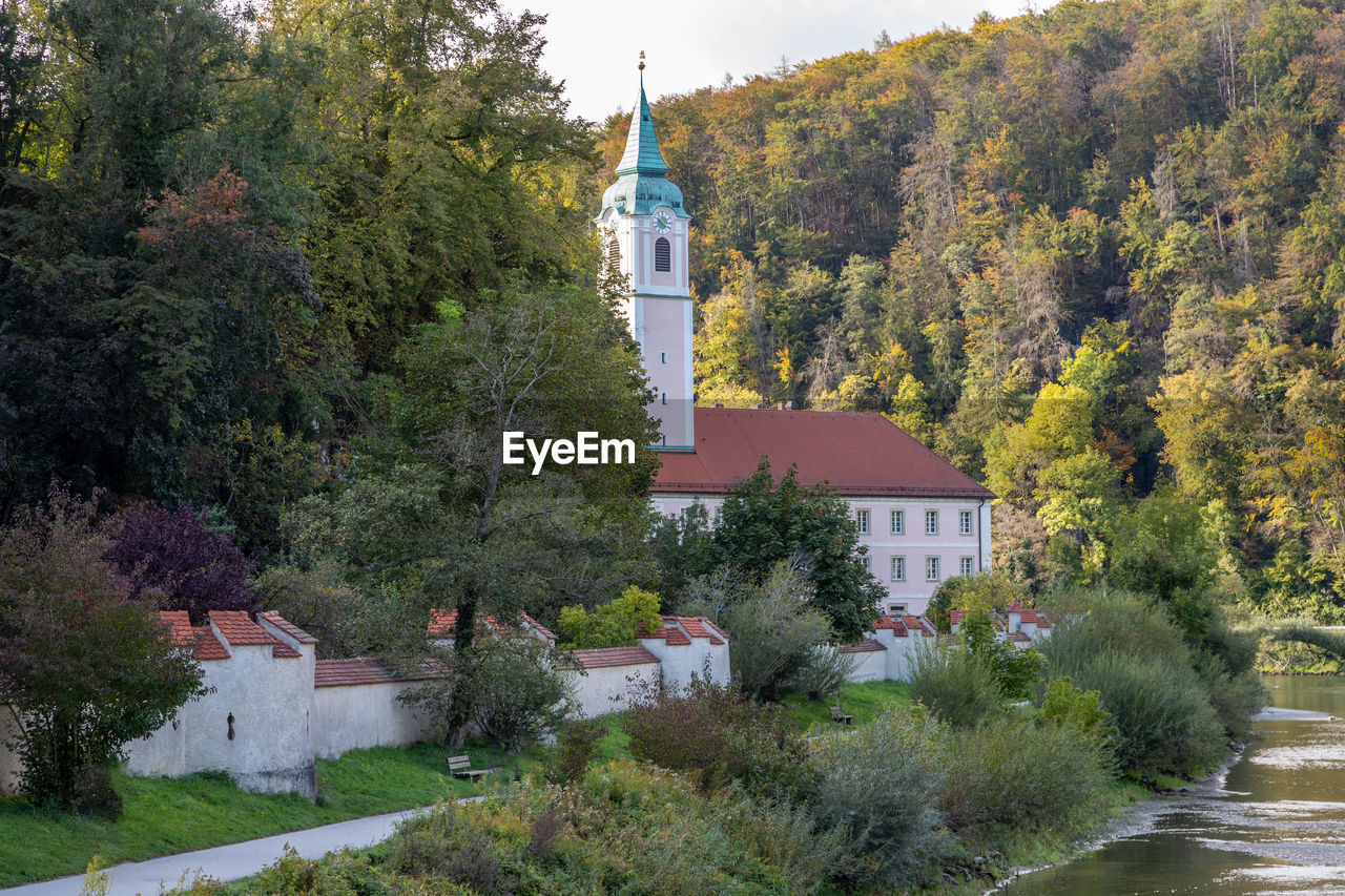 Weltenburg abbey, monastery near kelheim, bavaria, germany at danube river breakthrough